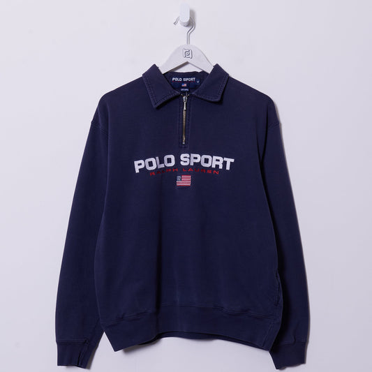 Vintage Ralph Lauren Polo Sport 90s Quarter Zip Sweatshirt Medium