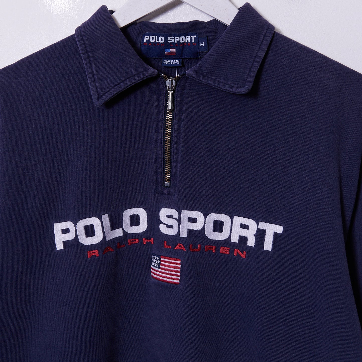 Vintage Ralph Lauren Polo Sport 90s Quarter Zip Sweatshirt Medium