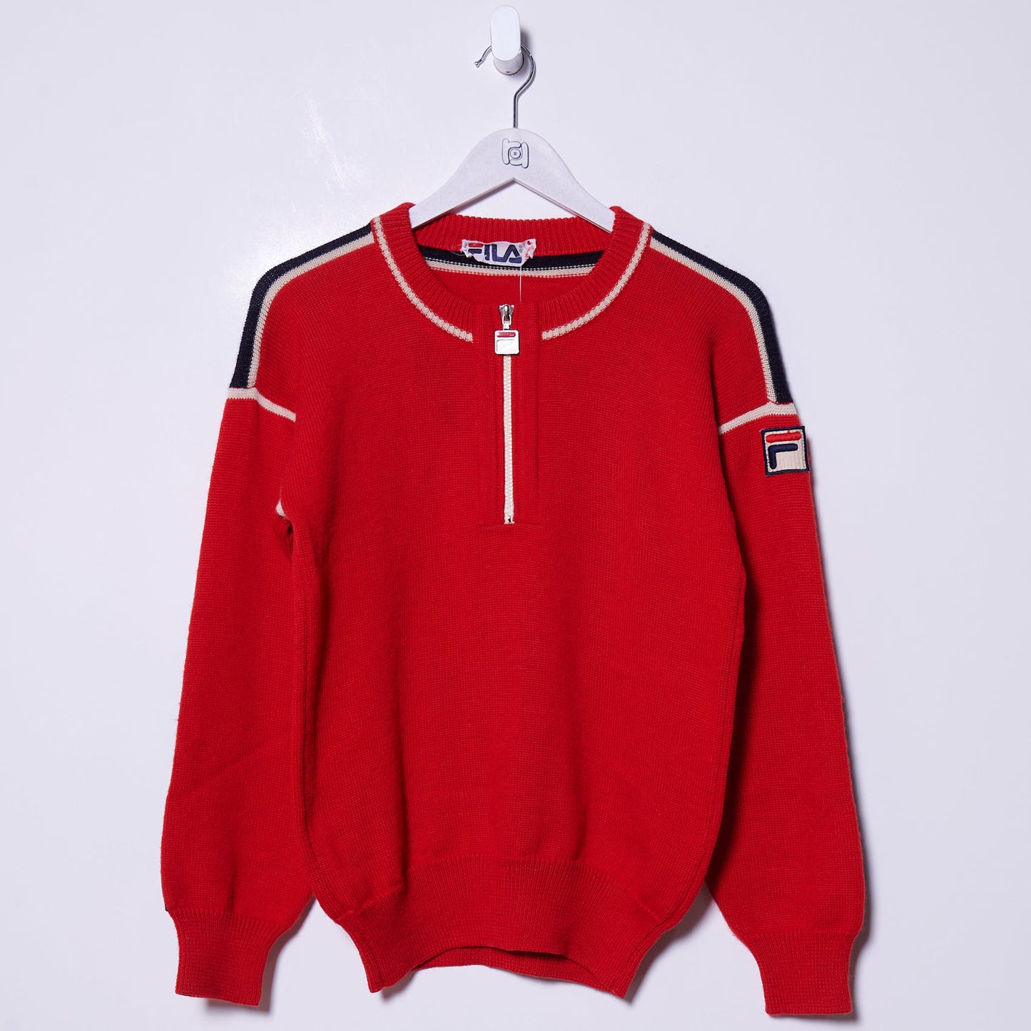 Vintage Fila 80s Quarter Zip Knit Small