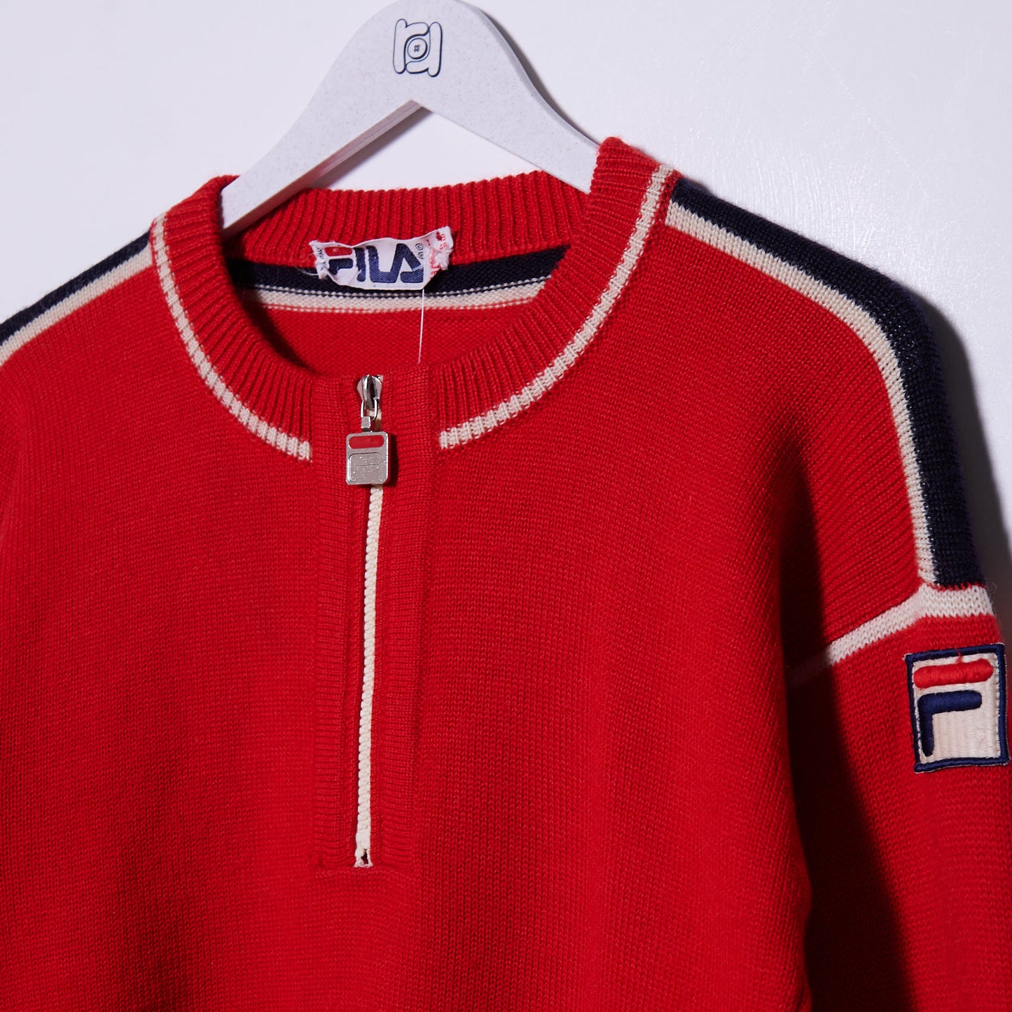 Vintage Fila 80s Quarter Zip Knit Small