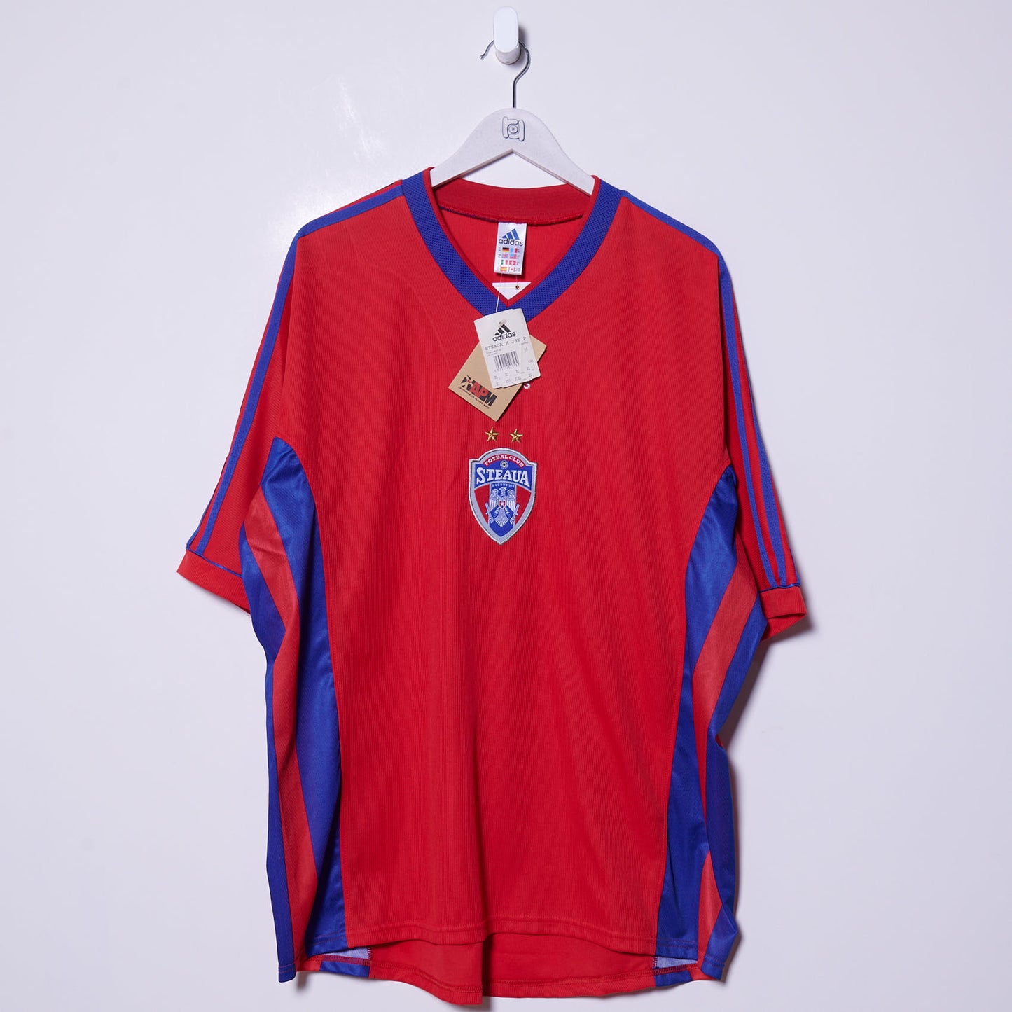 New With Tags Vintage Steaua Bucuresti 1997-1999 Adidas Away Shirt #21 XL