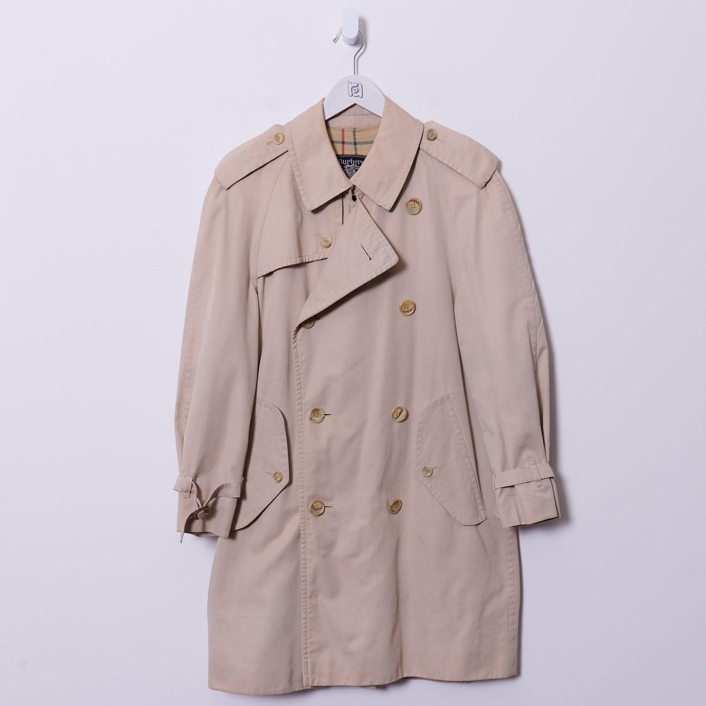 Vintage 90s Burberry Trench Coat Burberrys Medium