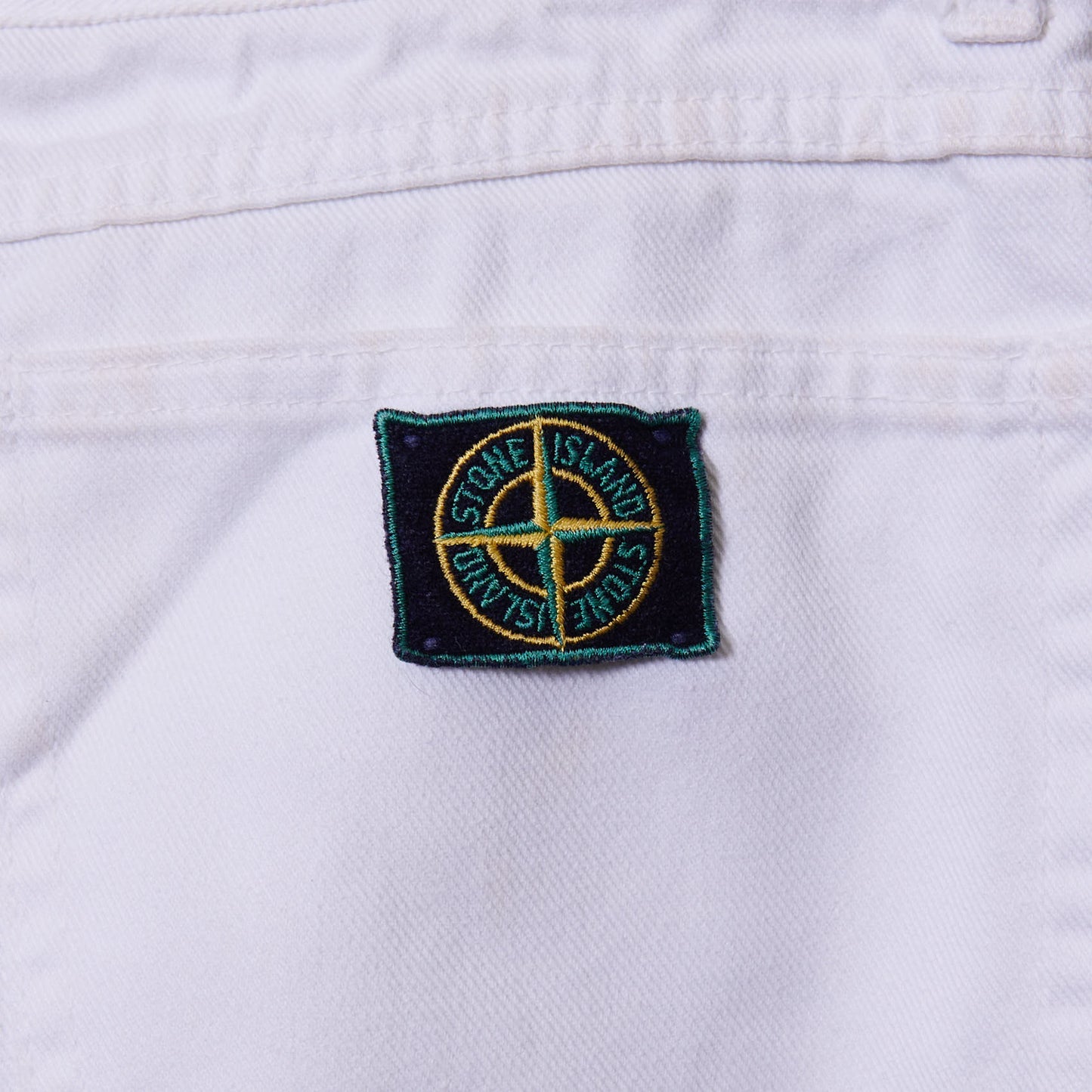 Vintage Stone Island 90s Green Edge Patch Jeans 30W x 28L
