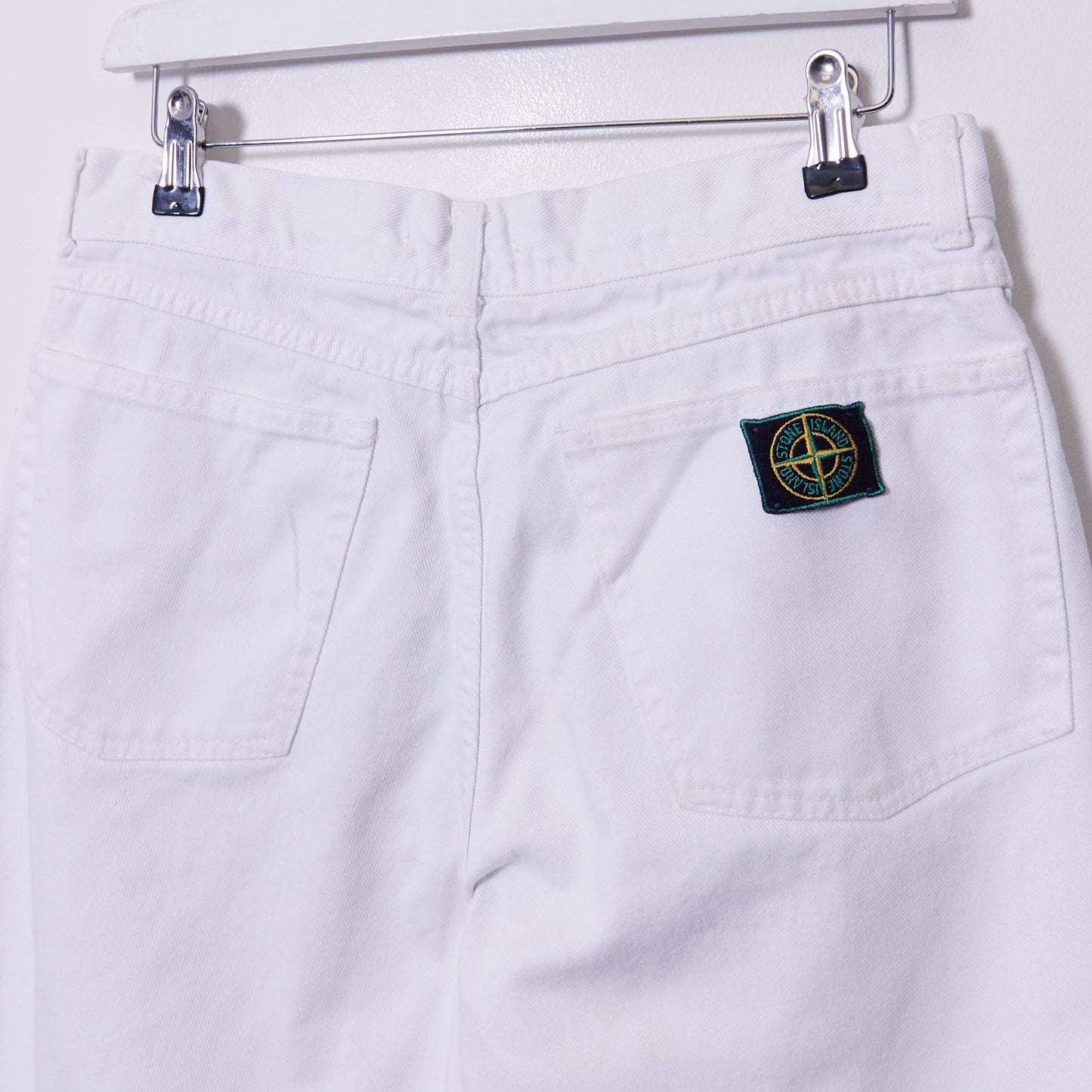 Vintage Stone Island 90s Green Edge Patch Jeans 30W x 28L