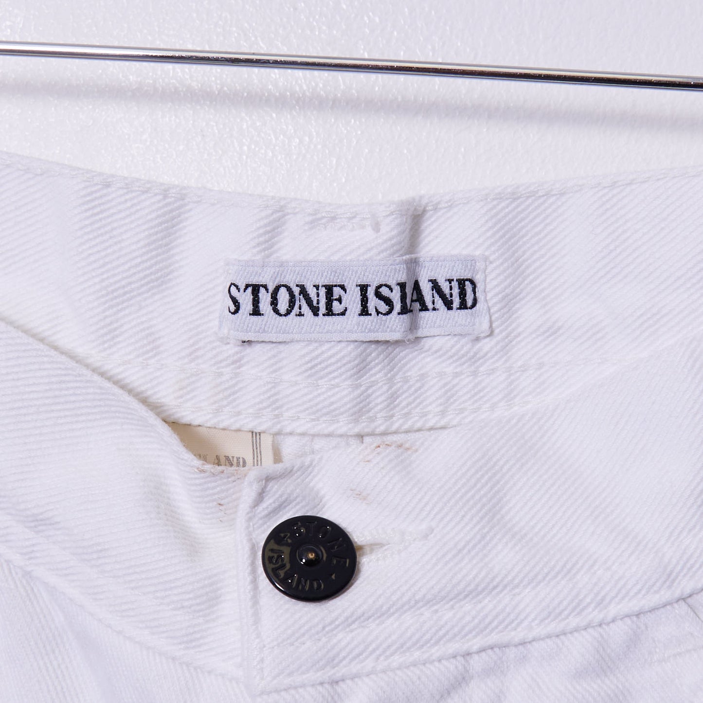 Vintage Stone Island 90s Green Edge Patch Jeans 30W x 28L