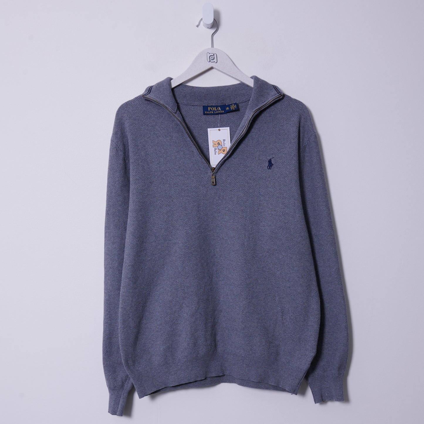 Vintage Ralph Lauren Quarter Zip Sweatshirt XXL (Broken Zip)