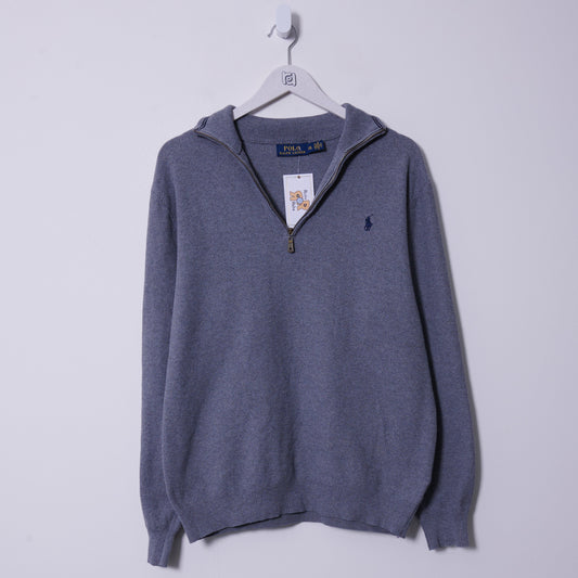 Vintage Ralph Lauren Quarter Zip Sweatshirt XXL (Broken Zip)