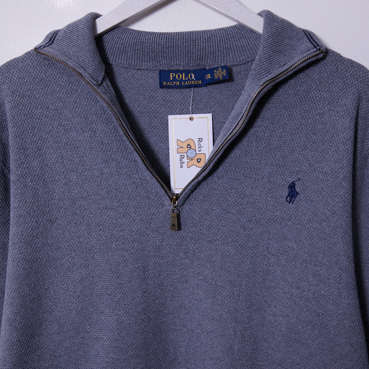 Vintage Ralph Lauren Quarter Zip Sweatshirt XXL (Broken Zip)
