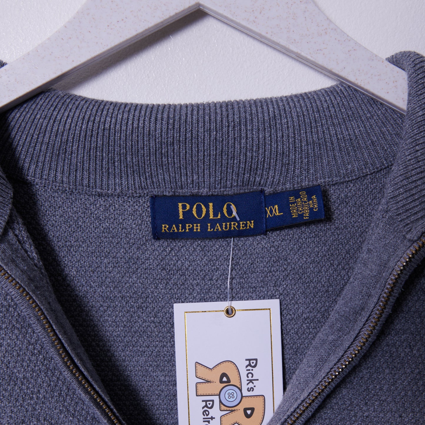Vintage Ralph Lauren Quarter Zip Sweatshirt XXL (Broken Zip)