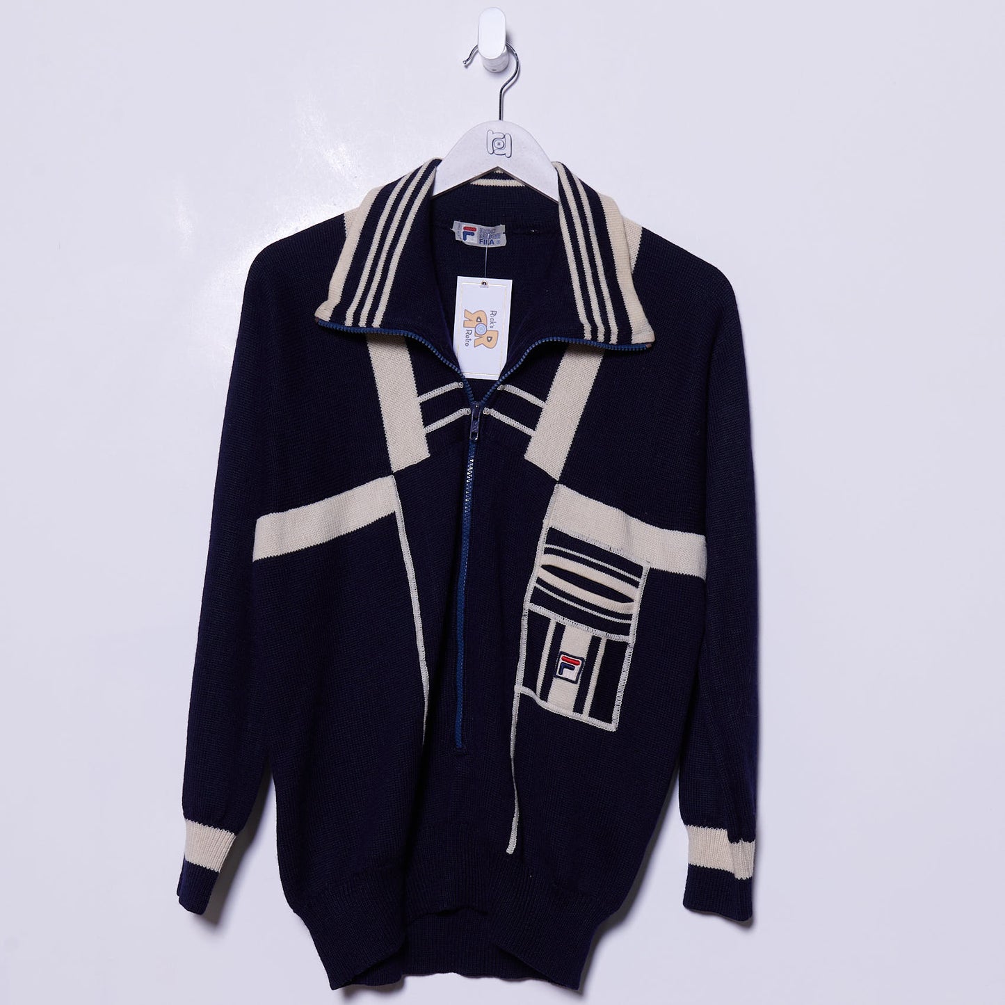 Vintage Fila 3/4 Zip 80s Sweatshirt Medium