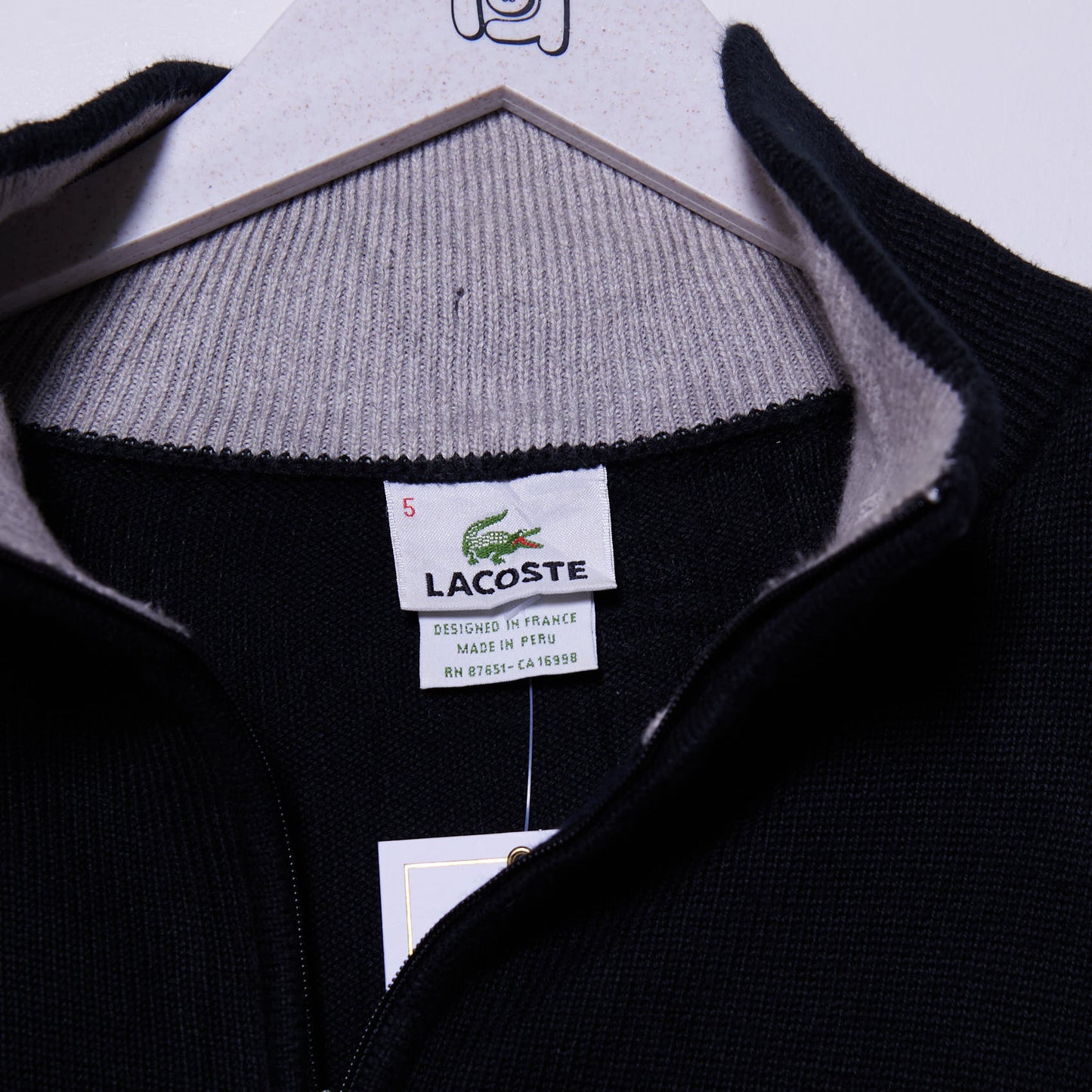 Vintage Lacoste Quarter Zip Sweater XL