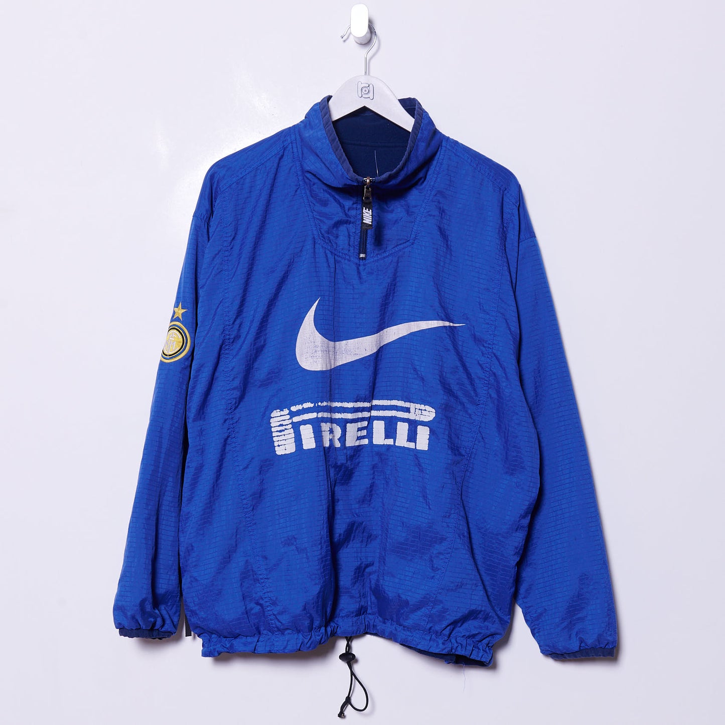 Vintage Inter Milan Nike 90s Reversible Quarter Zip Fleece Jacket Large