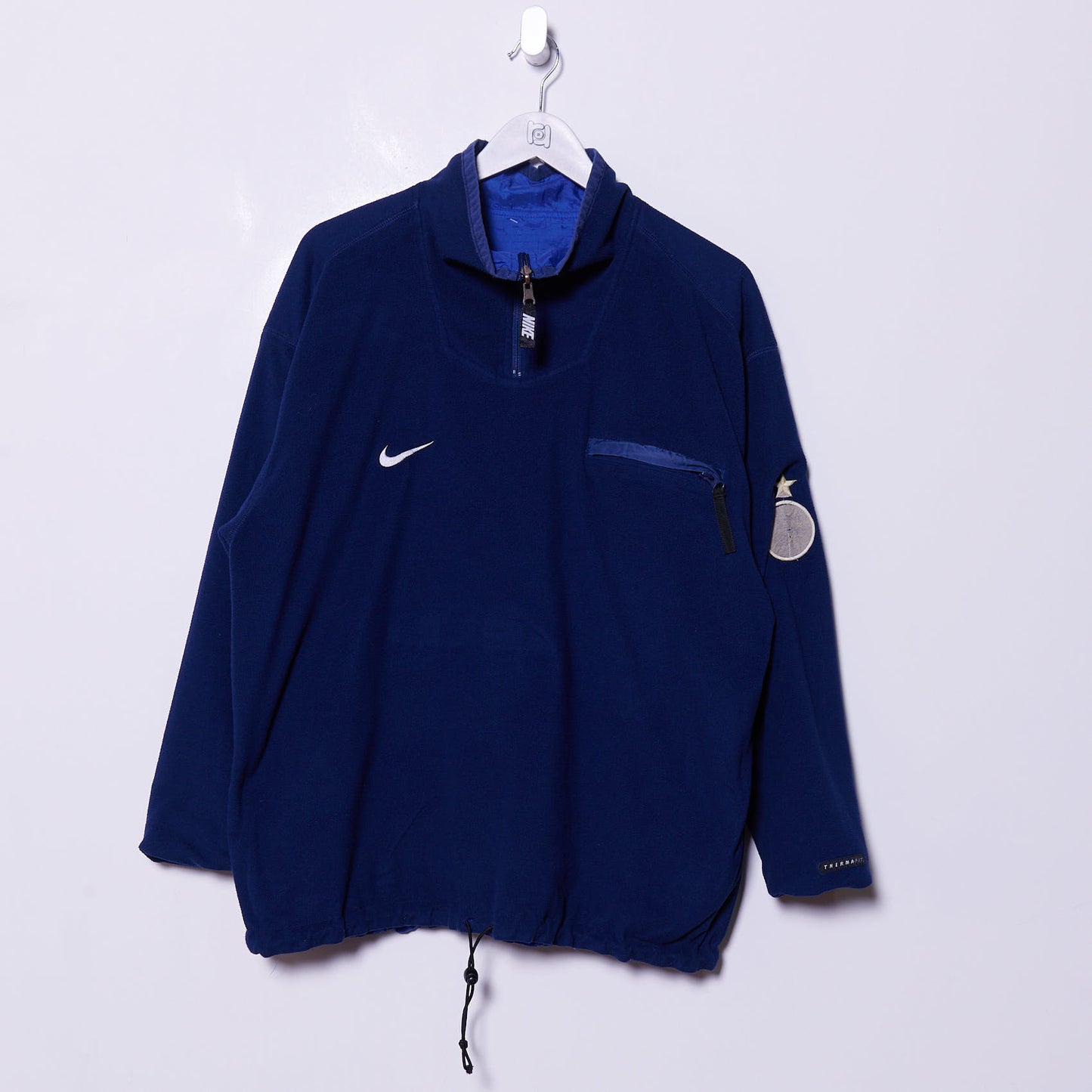 Vintage Inter Milan Nike 90s Reversible Quarter Zip Fleece Jacket Large