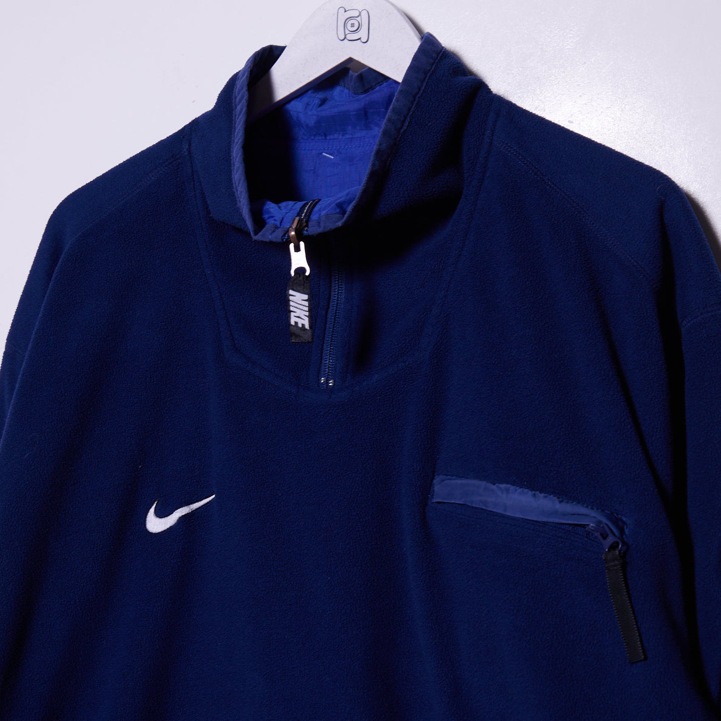 Vintage Inter Milan Nike 90s Reversible Quarter Zip Fleece Jacket Large