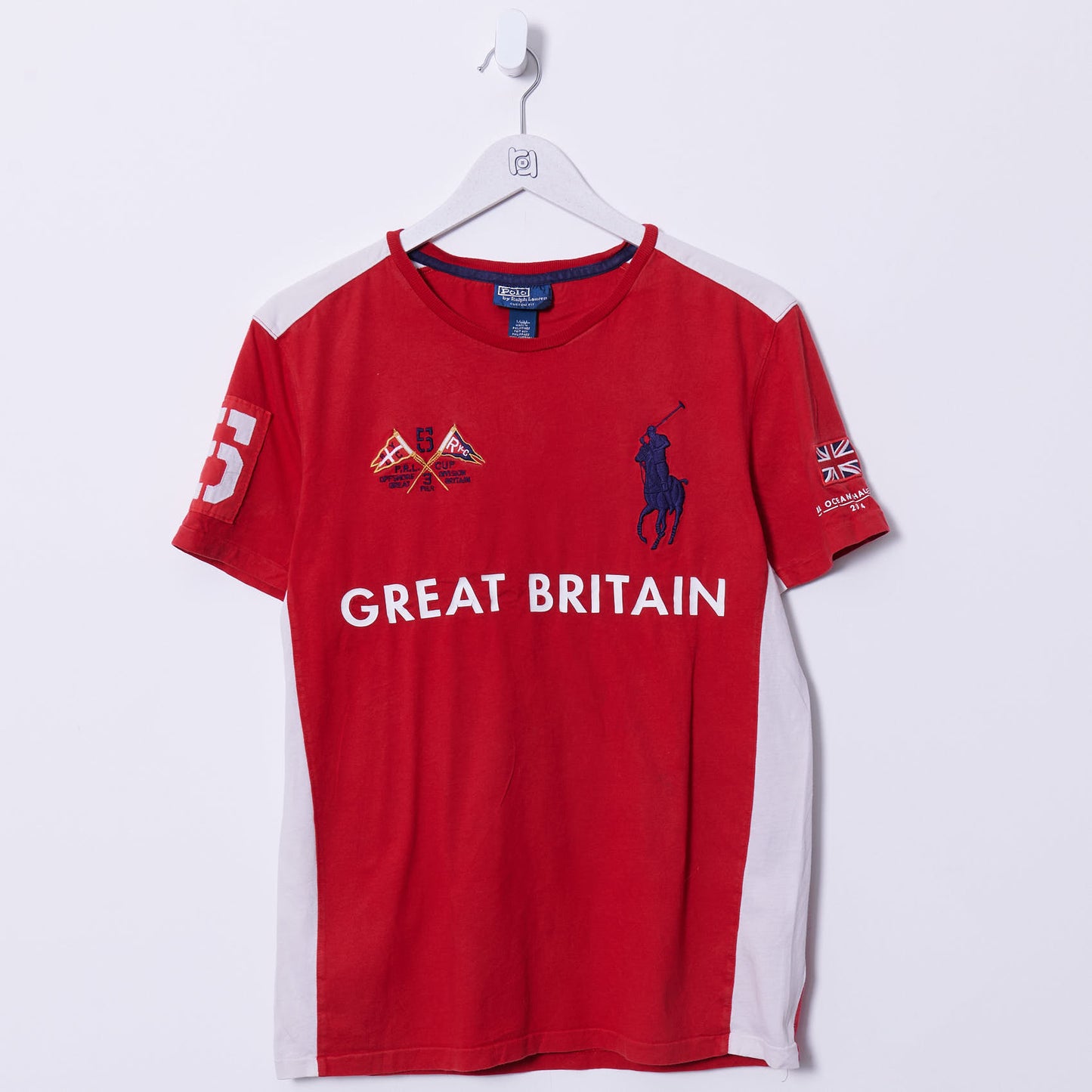 Vintage Ralph Lauren Great Britain Ocean Challenge Big Pont T-Shirt Medium