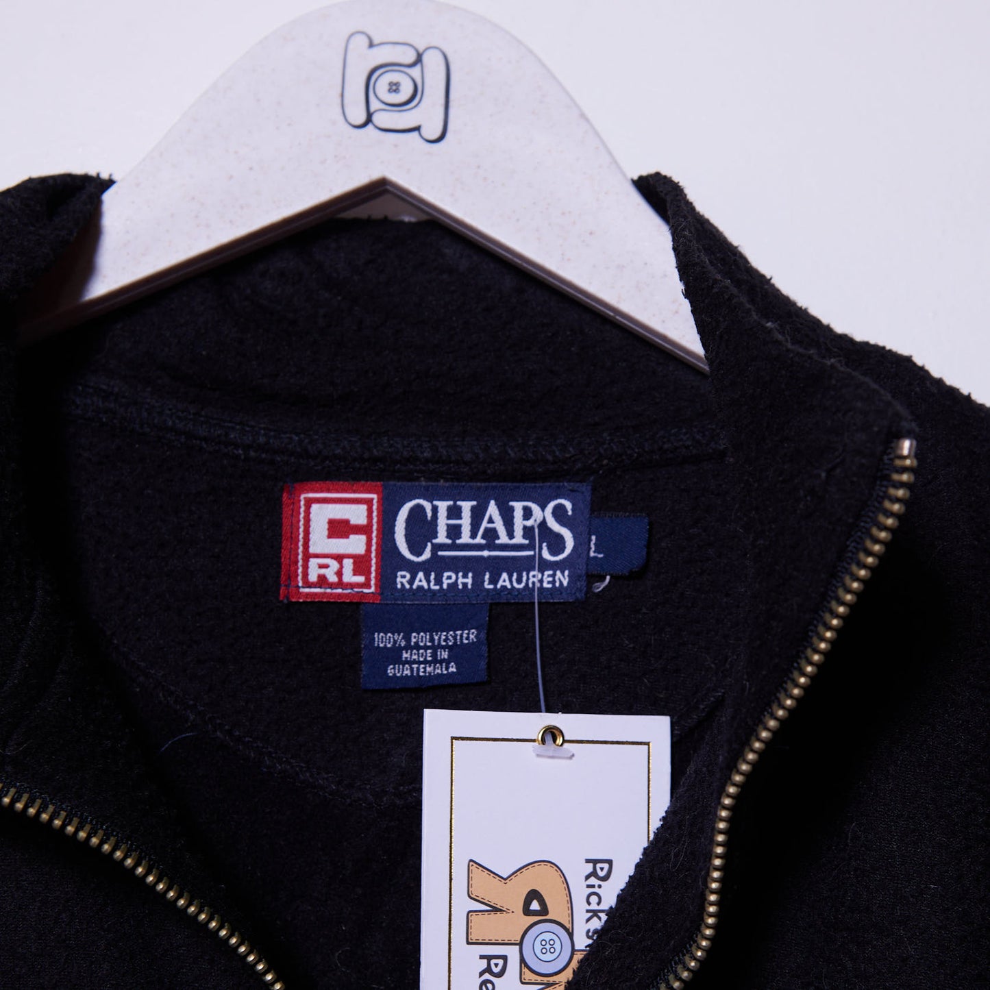 Vintage Chaps Ralph Lauren Quarter-Zip Fleece Large