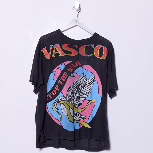 Vintage Vasco Rossi 90s Single Sticth Italian Band T-Shirt Medium