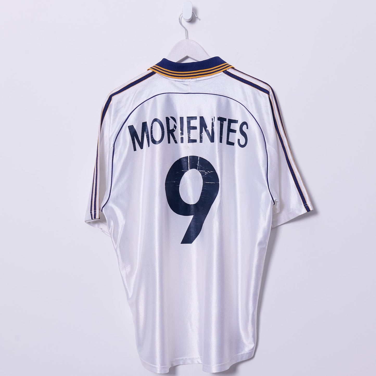 Vintage Real Madrid 1998-2000 Adidas Home Shirt #9 Morientes XL