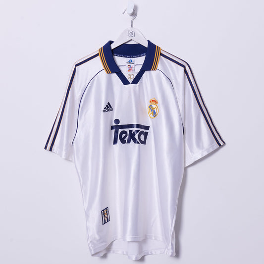 Vintage Real Madrid 1998-2000 Adidas Home Shirt #9 Morientes XL