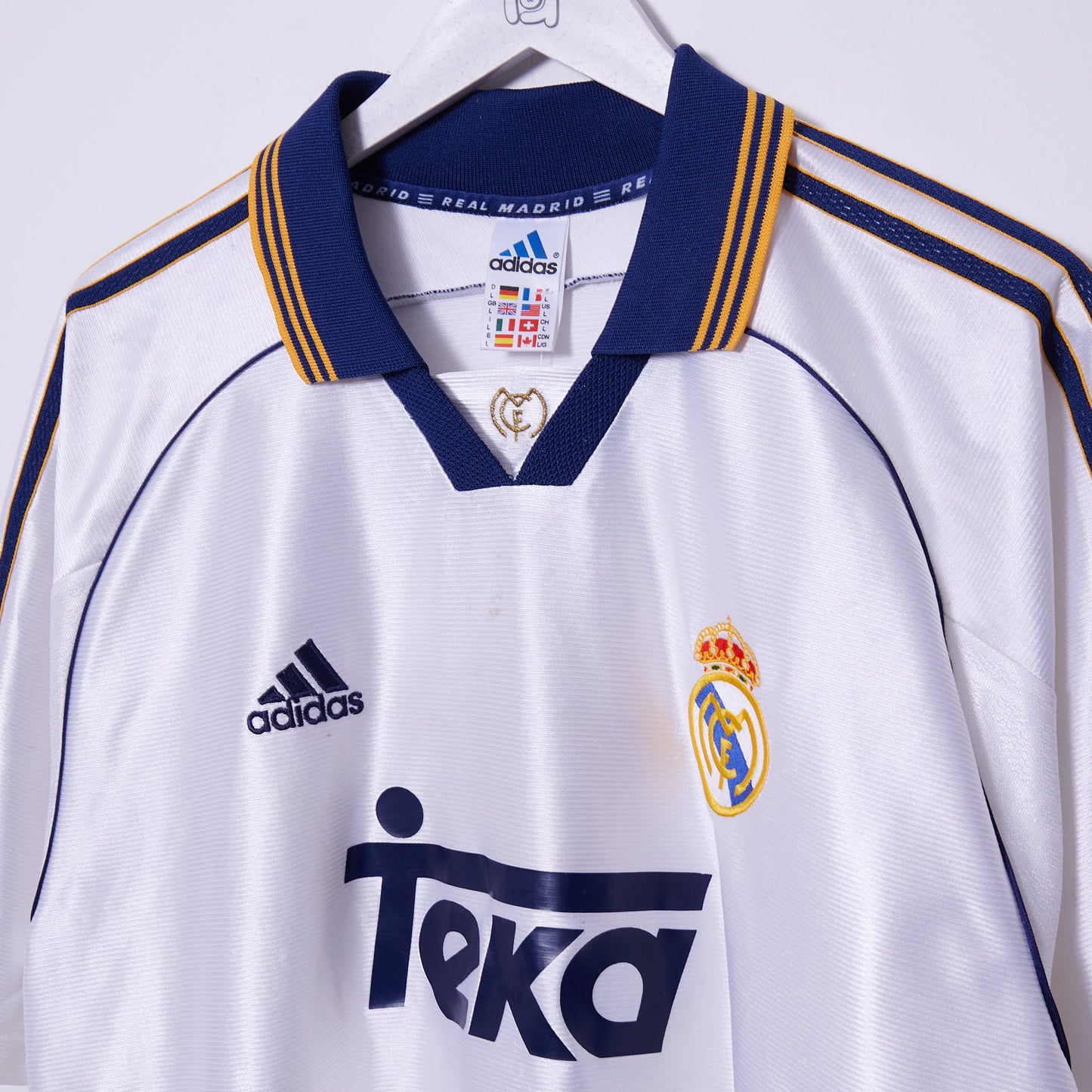 Vintage Real Madrid 1998-2000 Adidas Home Shirt #9 Morientes XL