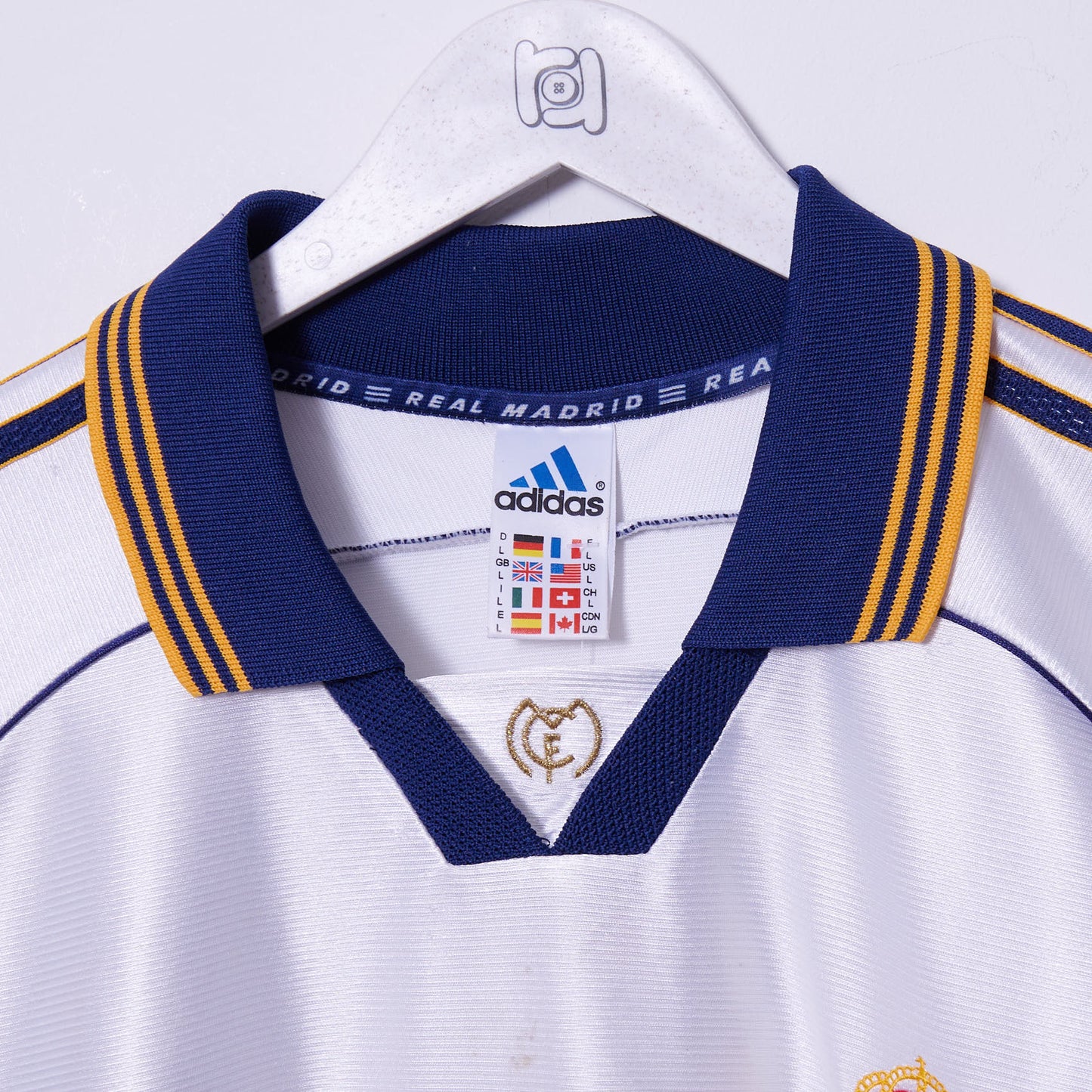 Vintage Real Madrid 1998-2000 Adidas Home Shirt #9 Morientes XL