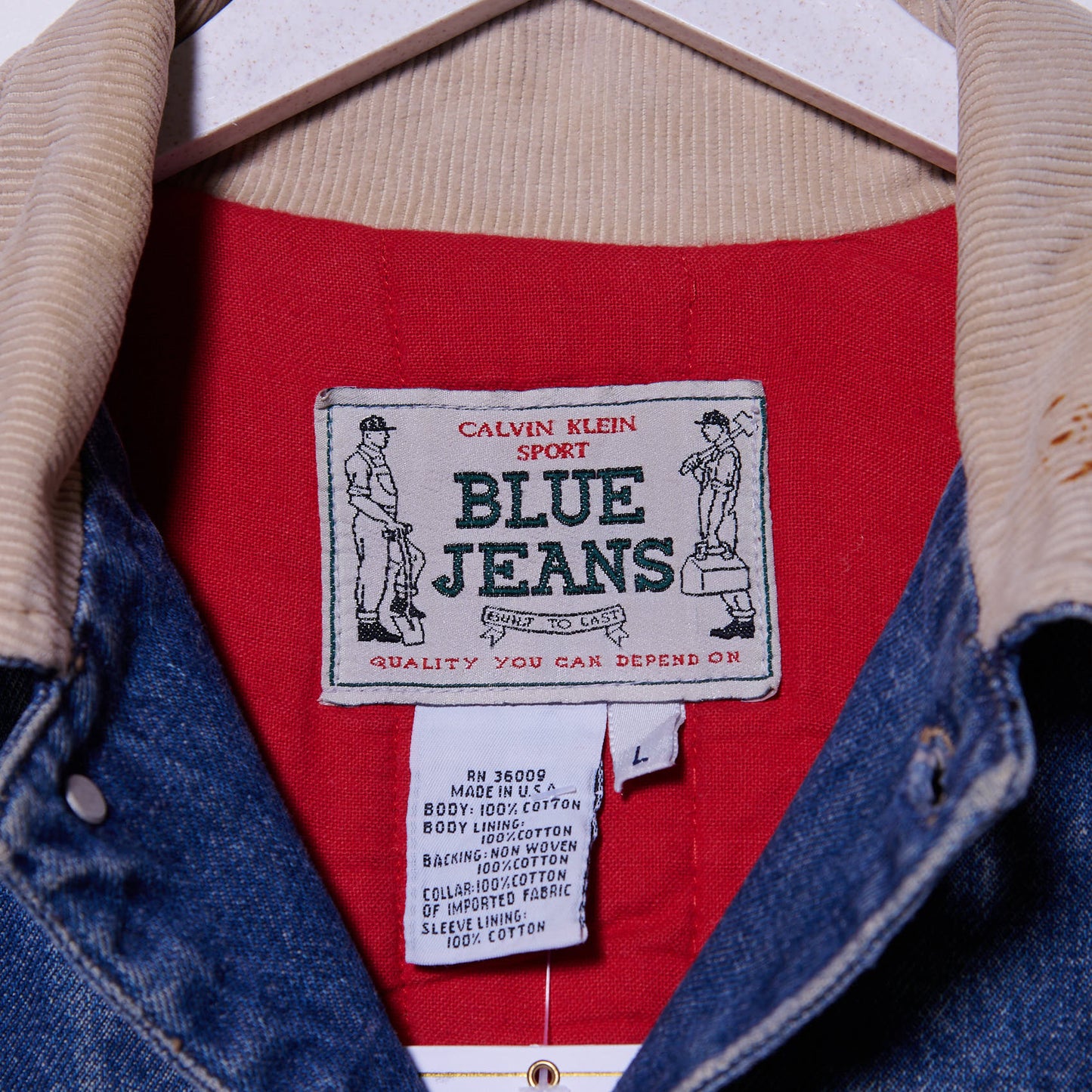 Vintage Calvin Klein Blue Jeans Jacket Large